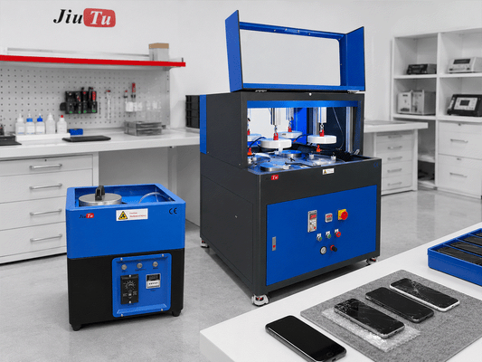 JIUTU one-slot and 24-channel phone screen polishing machines for used phone refurbishment