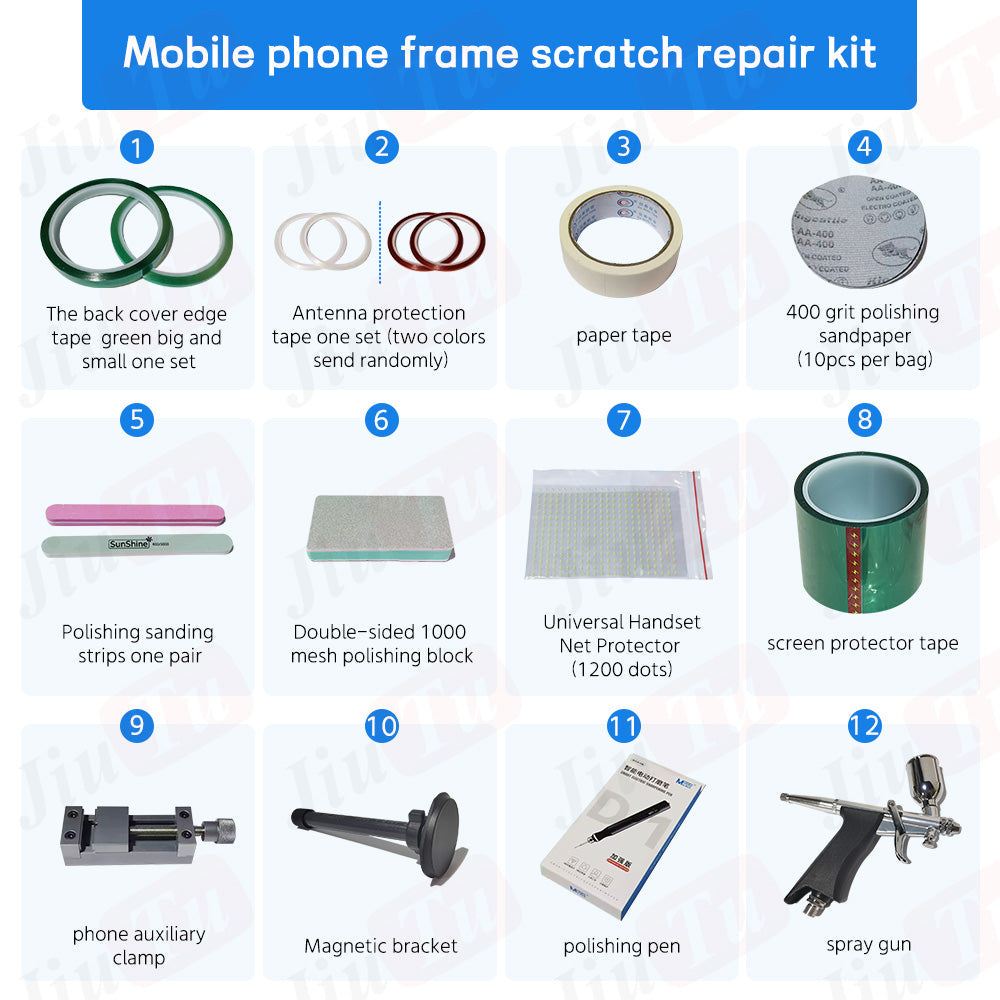 iPhone paint polishing kit for bezel frame repair and color restoration