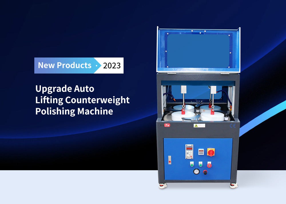 Automatic lifting counterweight polishing machine with built-in water system and LED lamp for mobile phone screen refurbishment