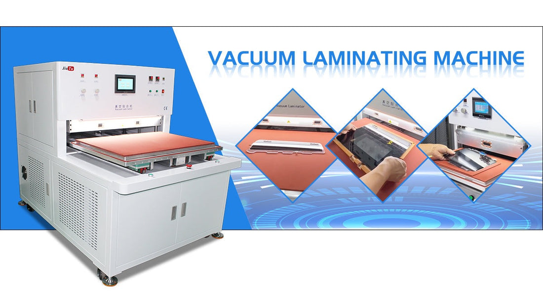 Compact OCA laminating machine with tablet fixture bed aligning iPad glass panel