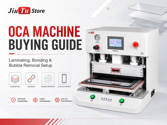 16 inch vacuum laminating machine for smartphone and tablet screen repair with OCA bonding and bubble removal setup