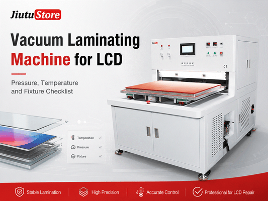 vacuum laminating machine for LCD repair and OCA bonding with pressure, temperature, and fixture checklist