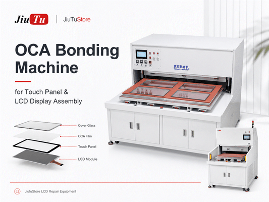 OCA bonding machine for touch panel and LCD display assembly with vacuum and pressure control
