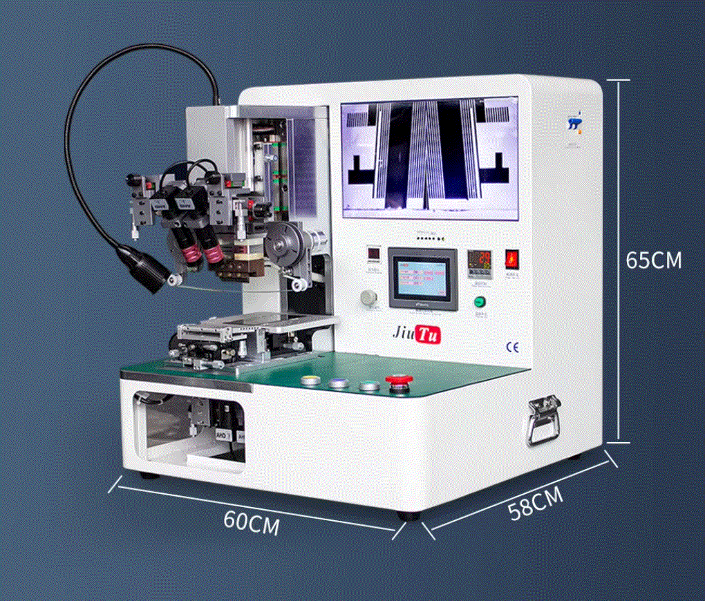 Jiutu ACF bonding machine with clear stage and bonding head for fine-pitch repair alignment