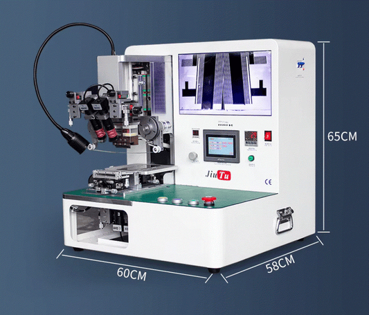Jiutu ACF bonding machine with clear stage and bonding head for fine-pitch repair alignment