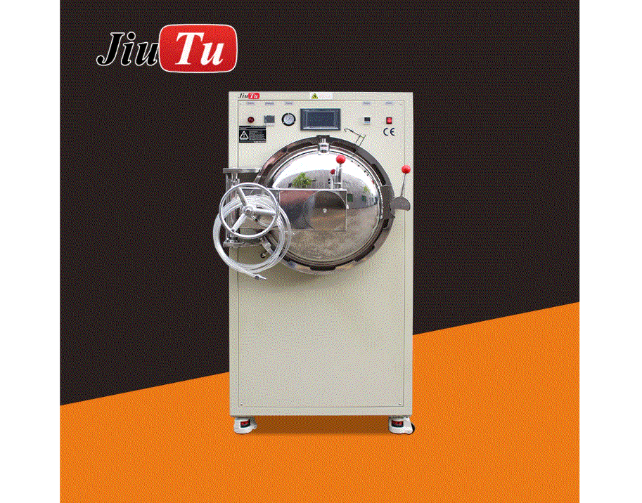 Jiutu bubble remover machine for OCA debubbling with pressure and heat cycles on LCD panel