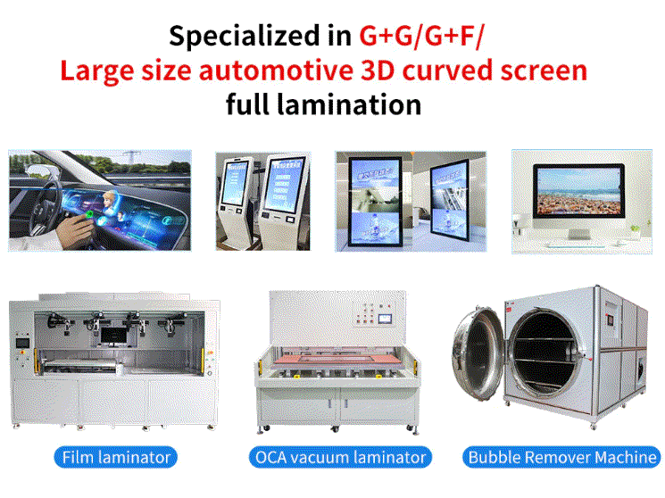 Jiutu vacuum laminating machine for edge OLED and curved phone display lamination