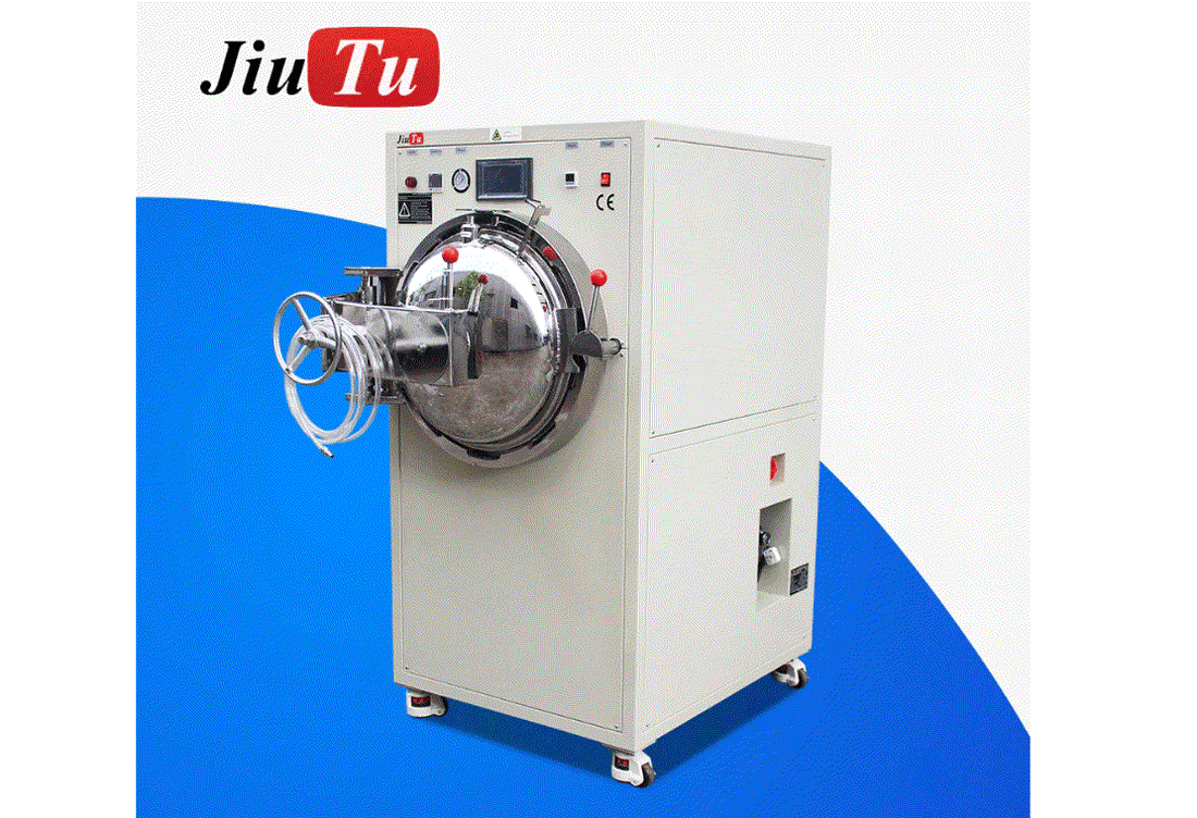 OCA bubble remover machine with open chamber for post-lamination screen repair