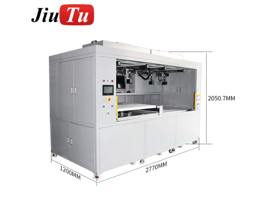 Sheet-to-sheet laminator machine for precise glass and LCD bonding with controlled support and alignment