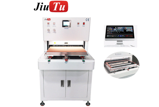 Large-format bubble remover machine for LCD and OCA screen rework with compressor options and laminating integration