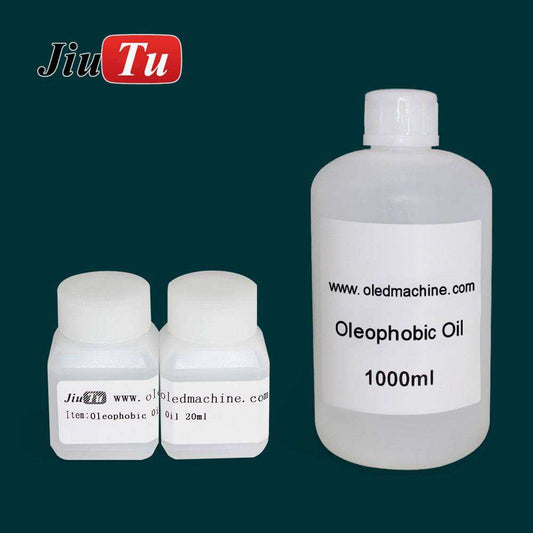 Oleophobic Coating Oil for mobile screens preventing fingerprints, enhancing brightness, and improving touch sensitivity