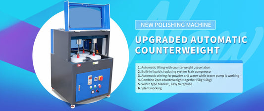 2023 Jiutu Automatic Lift Counter Weight Grinding Machine with built-in air compressor and LED lamp for phone screen polishing and scratch removal