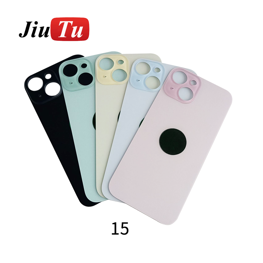 Back Cover Refurbishment Premium Rear Glass Back Cover Big Hole Glass For iPhone 15 Series