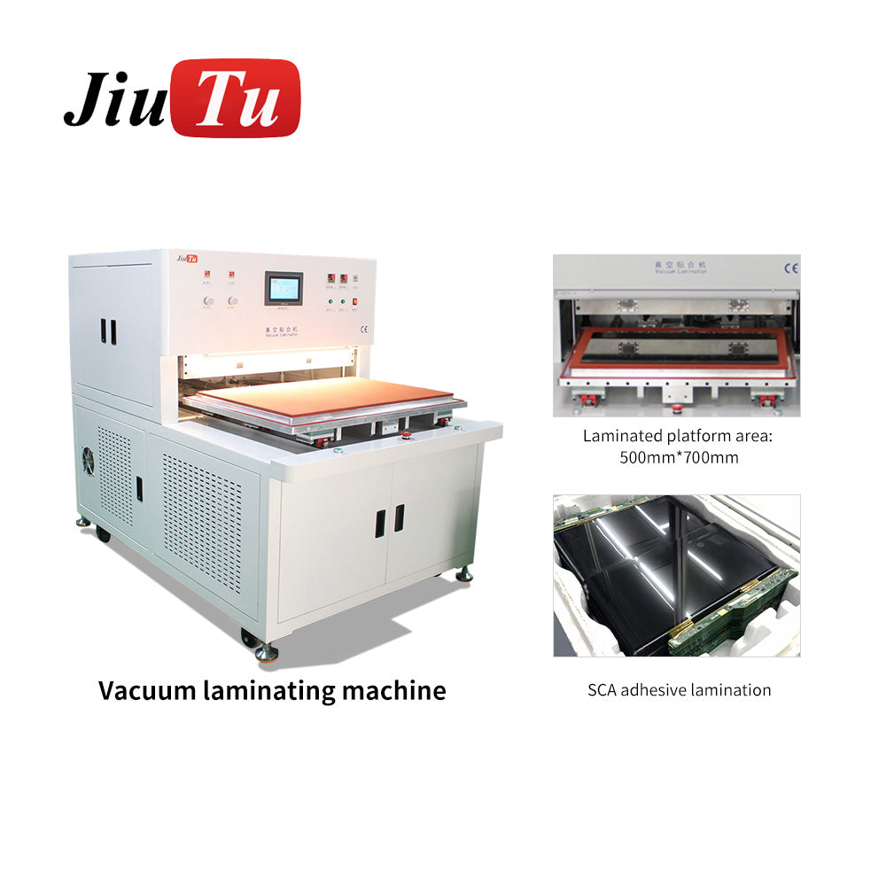 Large-panel stage layout and application visuals for flat-panel bonding
