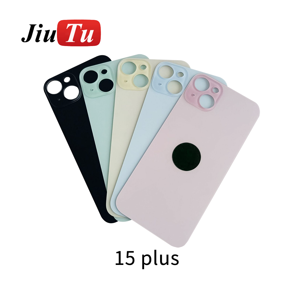 Back Cover Refurbishment Premium Rear Glass Back Cover Big Hole Glass For iPhone 15 Series