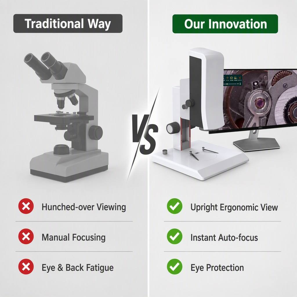USB digital microscope with screen