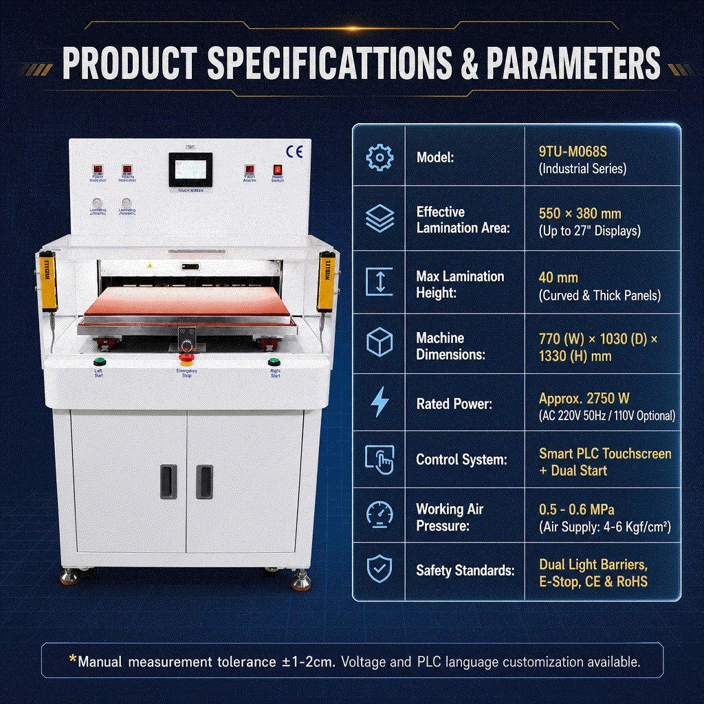 550x380mm OCA Vacuum Laminating Machine