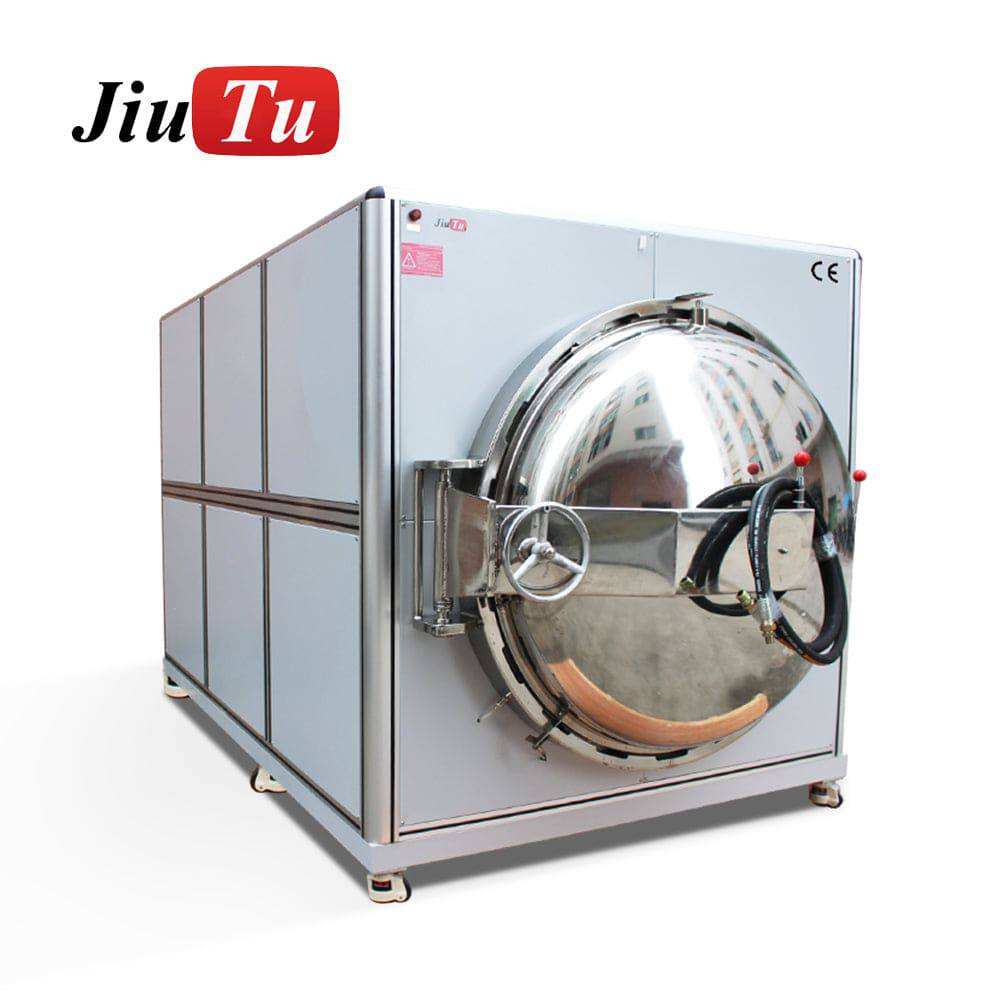Bubble Removal Machine stainless steel autoclave with large round door and industrial design for removing air bubbles from laminated screens