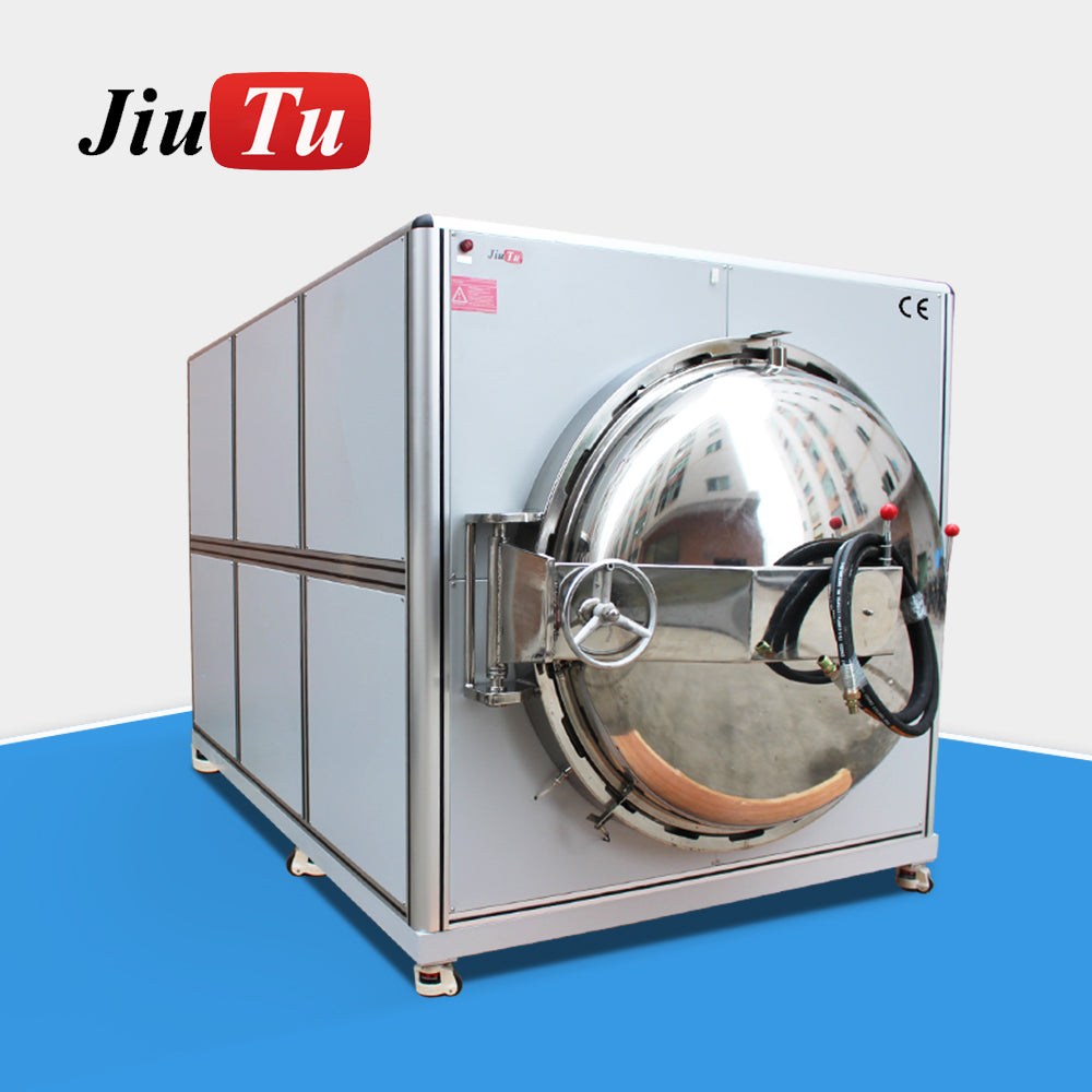 Bubble Remover Machine in metallic silver with a large circular front door and industrial design for defoaming