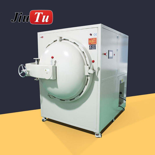 Bubble remover machine with compressor for removing air bubbles from laminated smartphone and tablet screens
