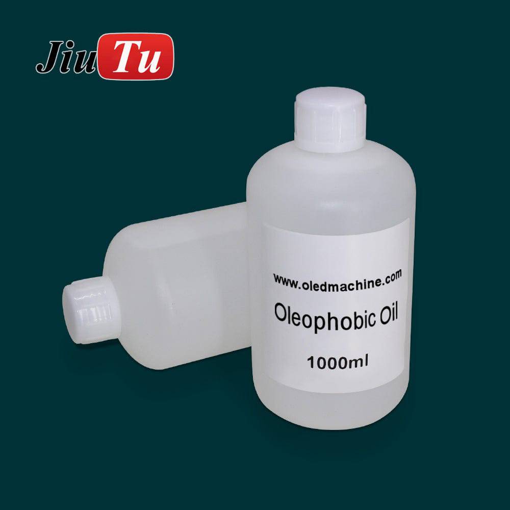 Fingerprint oleophobic oil applied to smartphone screen for fingerprint resistance