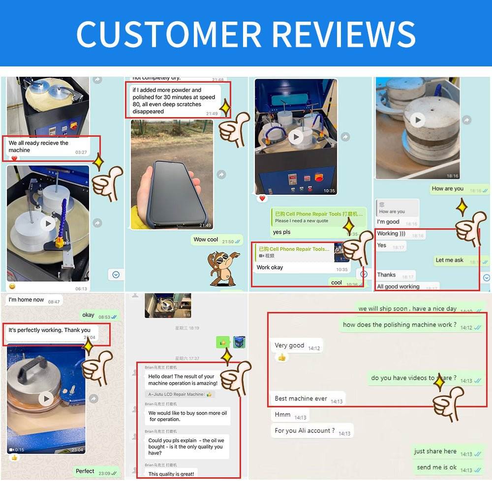 Glass scratch removal machine for smartphones and tablets