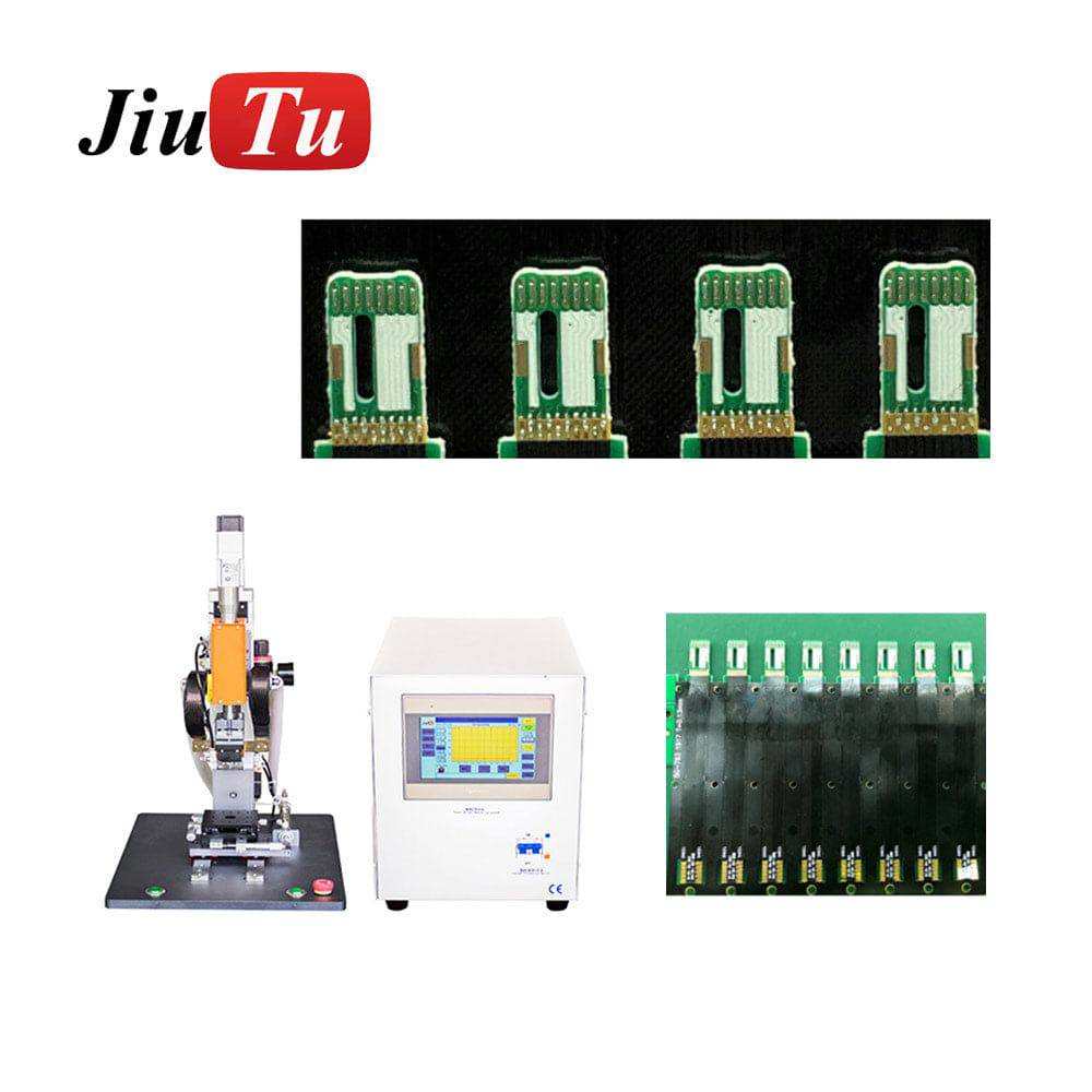 Hot Press Welding Machine with white control box and black base, used for bonding flex cables and connectors in electronics repair