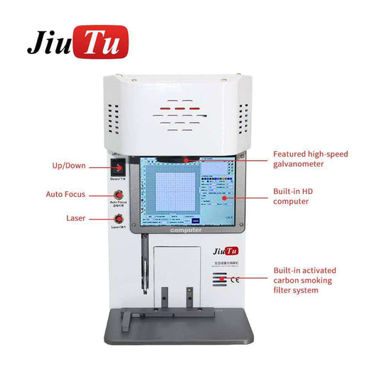 Fiber Laser Engraver 20W machine for phone back cover separation and engraving