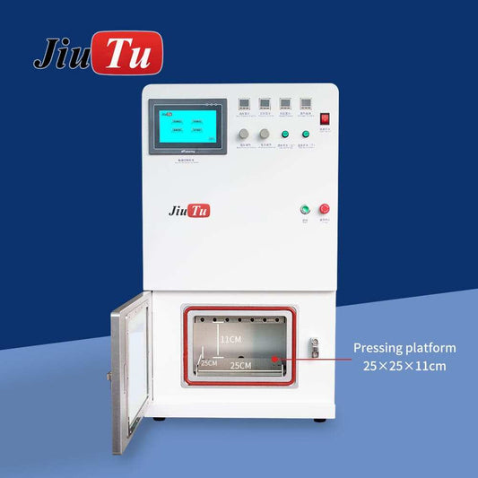 Industrial hot press machine for laminate bonding with temperature and pressure controls