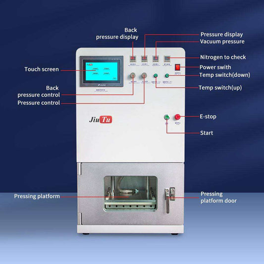 Industrial hot pressing machine for microfluidic chip bonding and thermoplastic molding