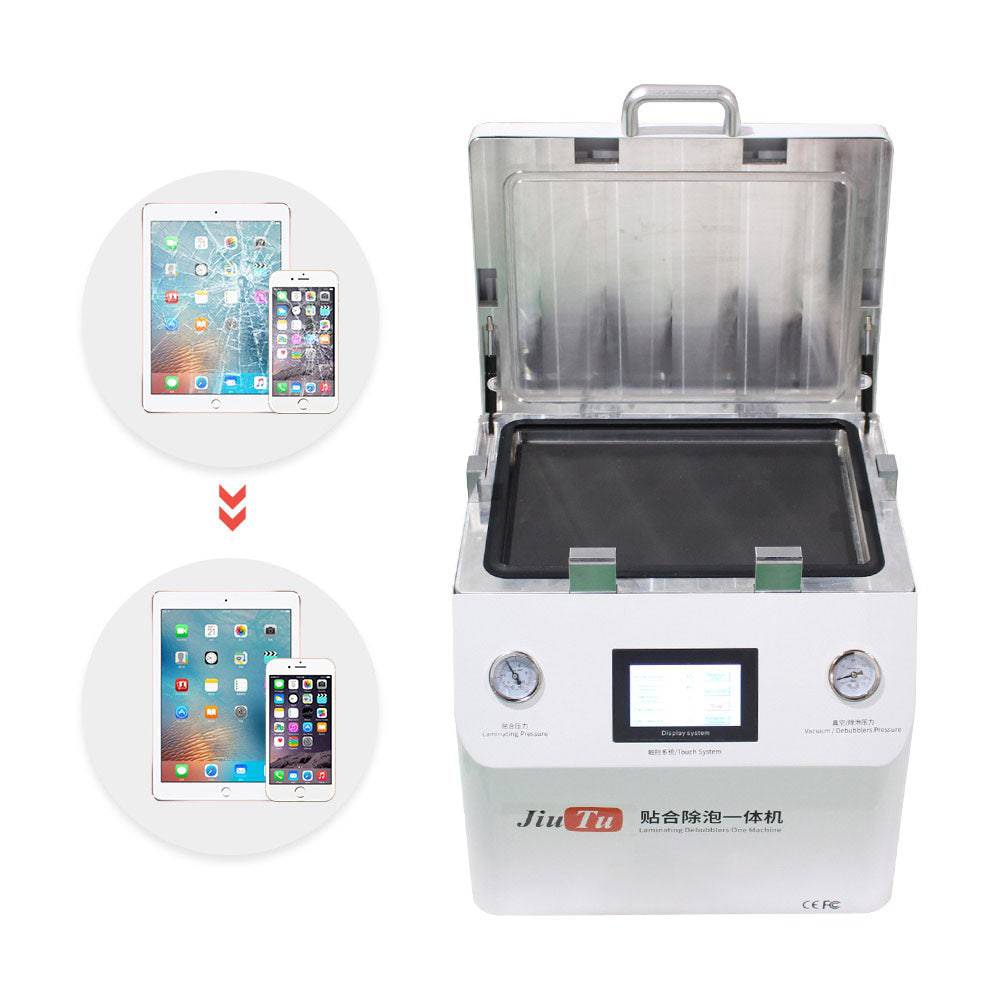 Jiutu all-in-one LCD repair machine for lamination and bubble removal on edge repair jobs