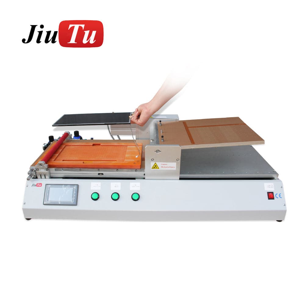 Compact OCA laminating machine with tablet fixture bed for iPad glass alignment
