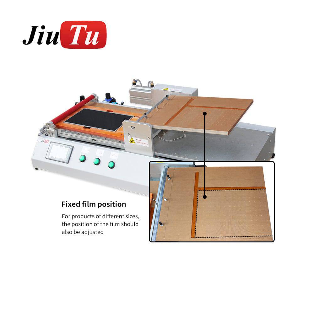 Polarizer film lamination platform for positioning and handling control