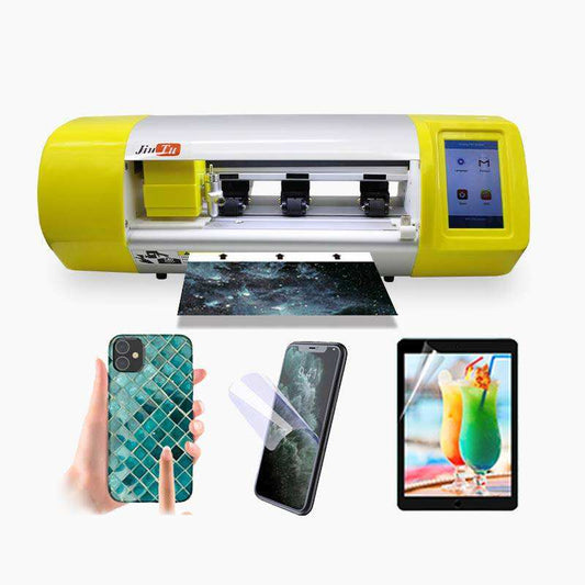 Screen Protective Cutting Machine for mobile phone and device protective films with built-in computer and wifi connection.