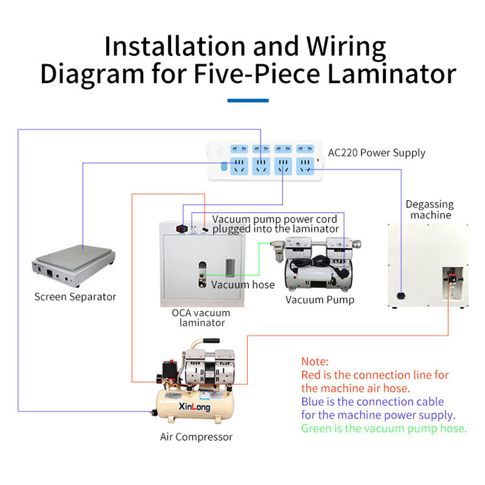 Automatic Vacuum OCA Laminating Machine Built-in Bubble Vacuum OCA Laminator - Phone Repair Tools Machine Parts