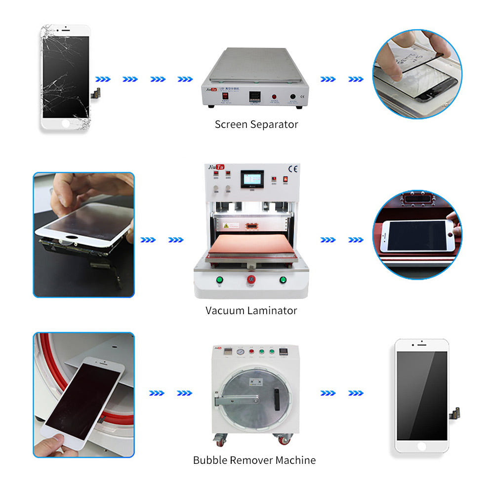 OCA Vacuum Laminating Machine 400*400 Mobile Phone Tablet Laminating Machine - Phone Repair Tools Machine Parts