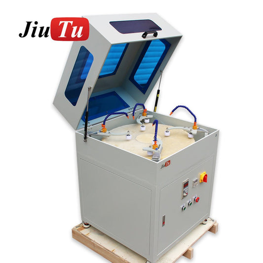 Automated polishing machine with black and white models for mobile screen and back glass refurbishment