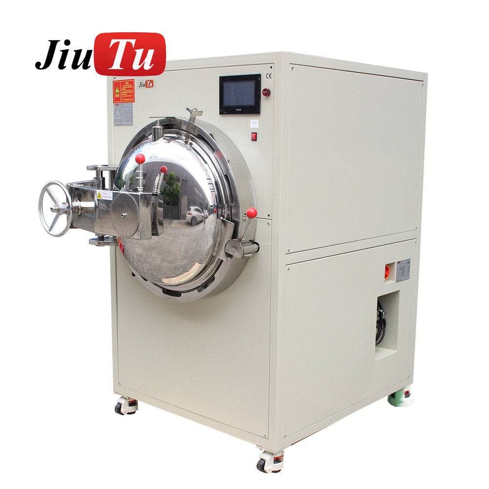 Jiutu segmented bubble remover machine angled view