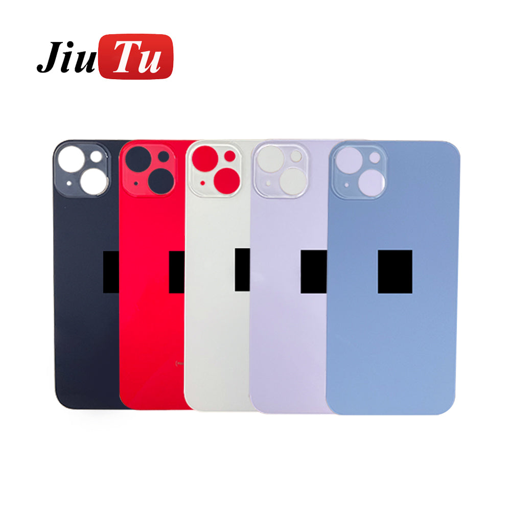Back Cover Refurbishment Premium Rear Glass Back Cover Big Hole Glass For iPhone 14 Series - Phone Repair Tools Machine Parts