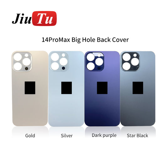 Back Glass Big Hole for iPhone Rear Glass for iPhone 14 14Plus 14Pro 14Promax Original Back Glass - Phone Repair Tools Machine Parts