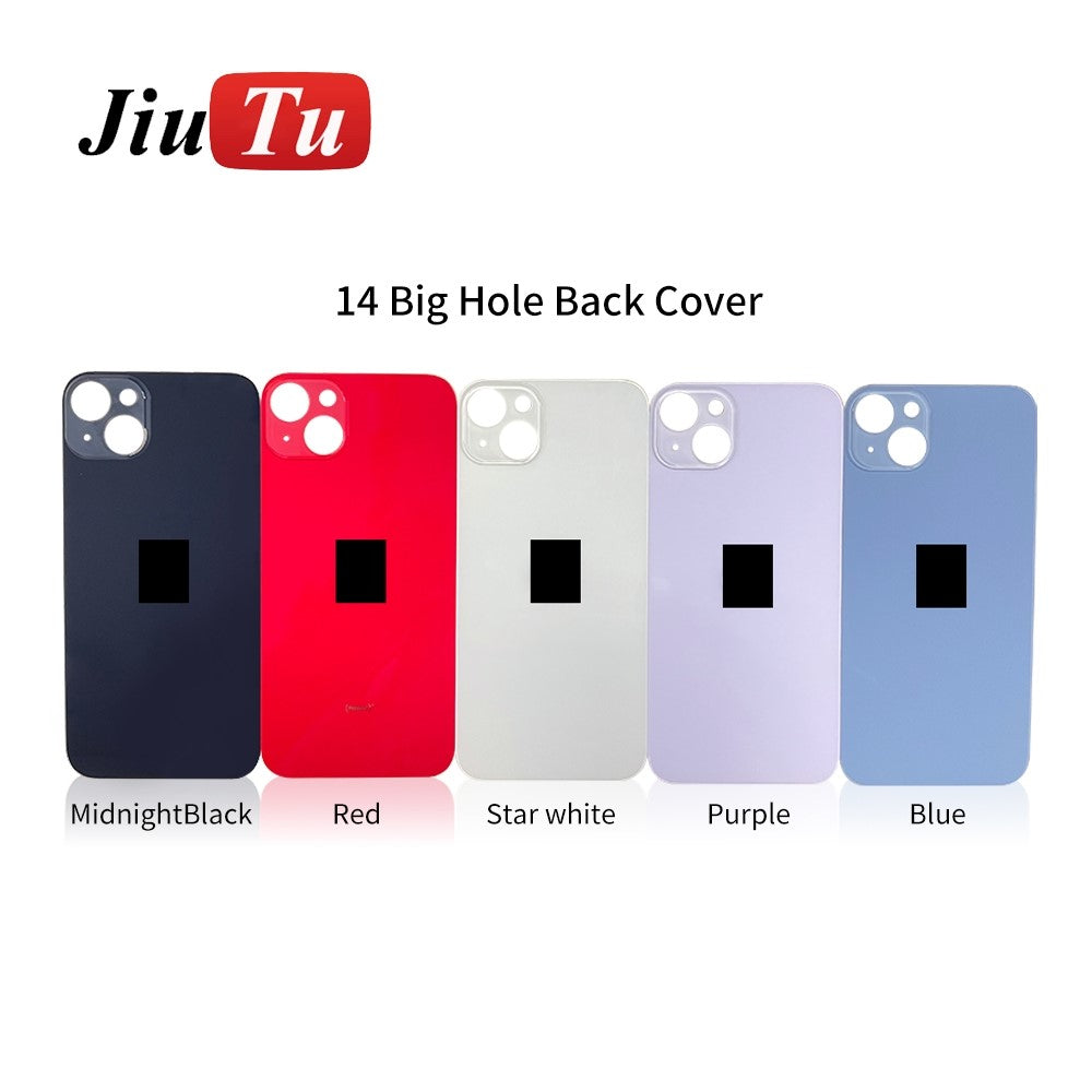 Back Glass Big Hole for iPhone Rear Glass for iPhone 14 14Plus 14Pro 14Promax Original Back Glass - Phone Repair Tools Machine Parts
