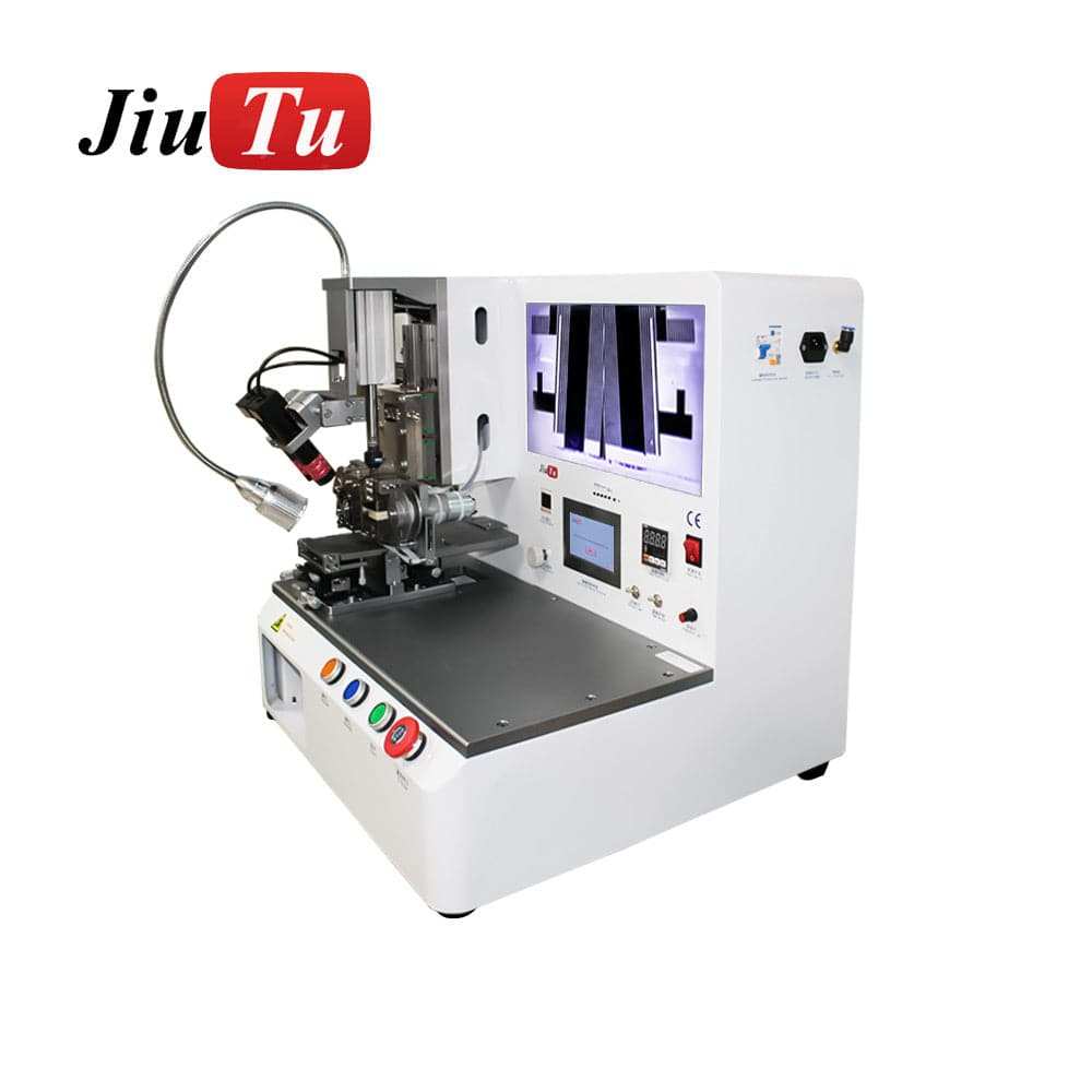 lcd repair bonding machine in white with control buttons and digital display on a grey work surface designed for precise screen bonding
