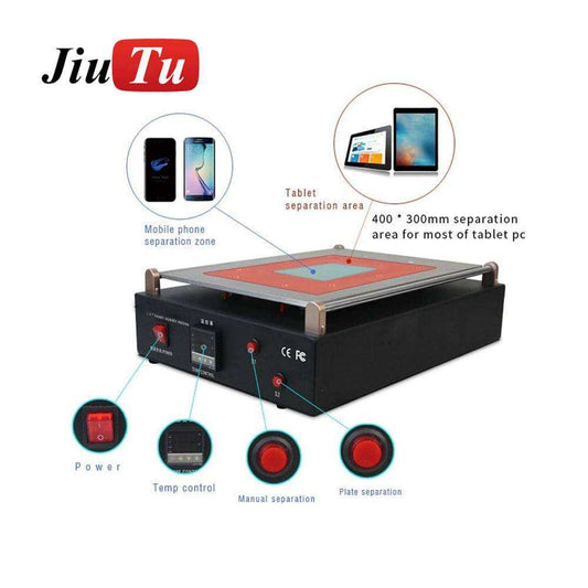 LCD Screen Separating Machine with built-in vacuum pump for separating cracked glass on tablets and smartphones under 19 inches