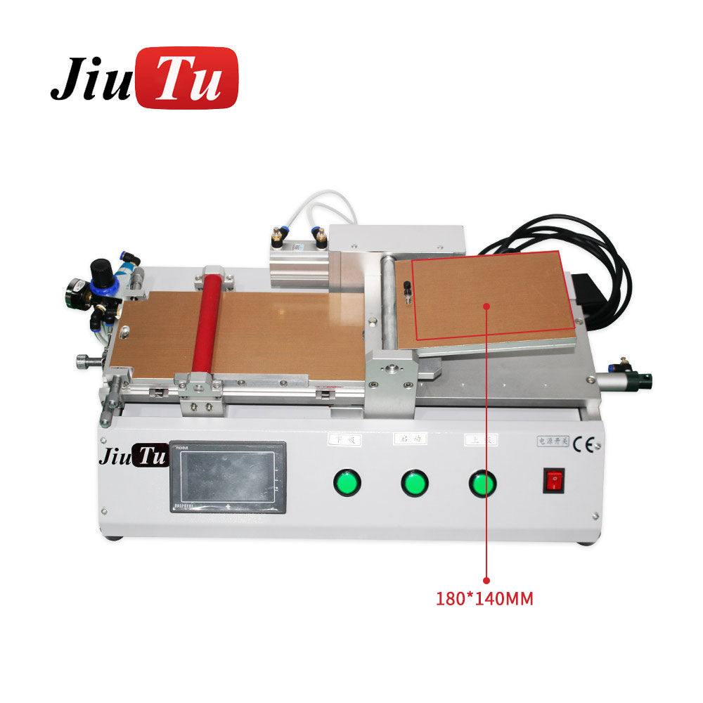 OCA Laminating Machine with white and silver metal body, control panel with buttons, and flat working surface for UTG optical glass lamination