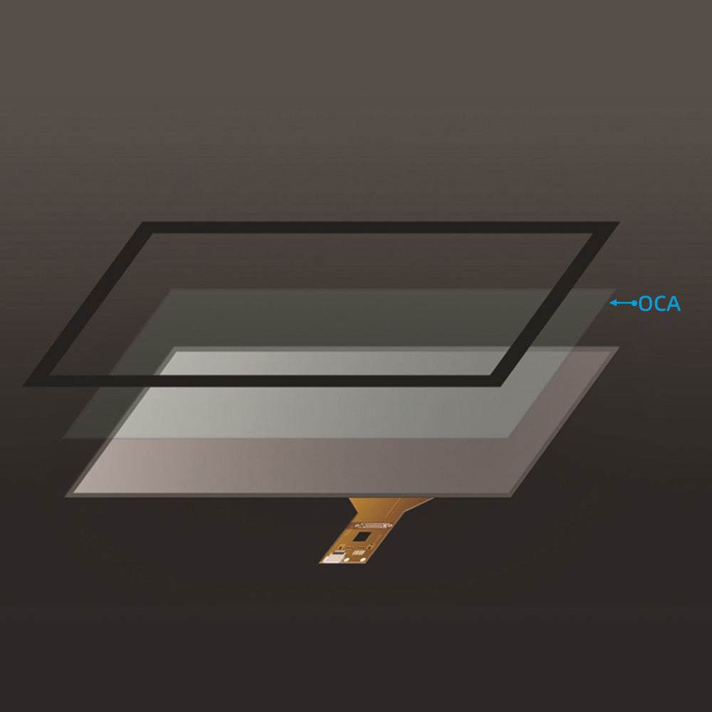 OCA Optical Adhesive bonding transparent touch panel to LCD display with high clarity and strong adhesion