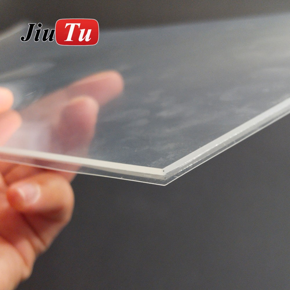 UV resistance optically clear adhesive film on laminating machine for display applications