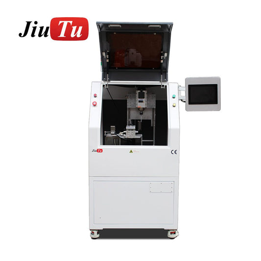 Cell phone housing frame polishing machine removing scratches from aluminum and stainless steel frames using dry wax-based polishing technology