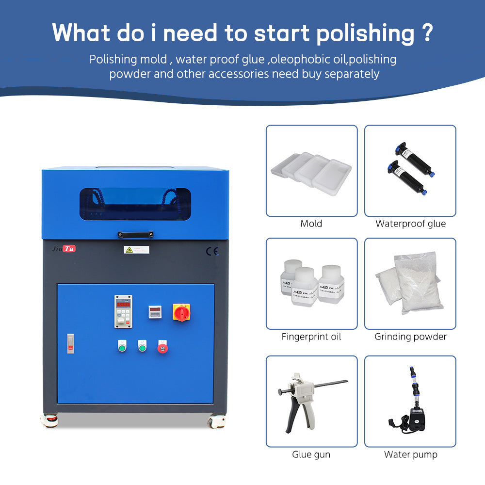 16 Slots Automatic Lifting Phone Polishing Machine Phone Screen Glass Repair Renovation for Phone Repair Shop - Phone Repair Tools Machine Parts