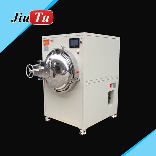 Polarizing film air bubble removal machine unit