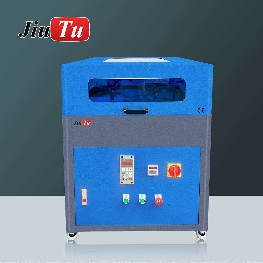 Removal Polishing Machine in blue and gray metal casing with control panel, buttons, and a viewing window
